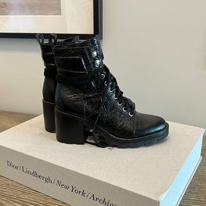 Marc Fisher Black Combat & Moto Boots